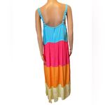 Lane Bryant Plus Size Bold Preppy Boho Hippie Sleeveless Colorblock Tiered Dress Photo 4