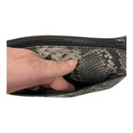 T Tahari NWT Taryn Crossbody Bag Black Gray Snakeskin Embossed Leather Small Photo 6