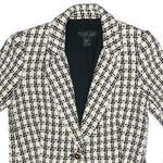 Rachel Zoe  Houndstooth Jacket Womens XS Black White Tailored EUC Photo 4