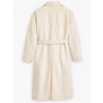 Levi's Medium Japanese Denim Surplus Trench Coat Soft Ecru White Made in Japan Photo 4