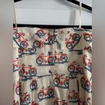 Anthropologie Postmark Bicycle Print Strapless Dress Photo 2