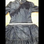 Women's Flared Turtleneck Dress Blue‎ Cotton Blue Size undefined Photo 3