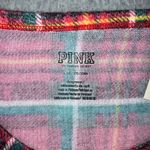 PINK Victoria's Secret Plaid Pajama Set Women Large Top and Pants Christmas Red Photo 12