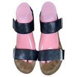 Sofft Verdi II Black Leather Strappy Slight Wedge Sandals Size 8.5 WIDE Photo 3