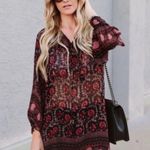 Ulla Johnson  Dress Size 4 100% Silk Boho Patterned‎ Sheer Detail Photo 5