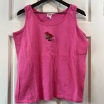 Anvil Vintage Wile E. Coyote Pre Shrunk Hot Pink Tank Top - Size Large Photo 0