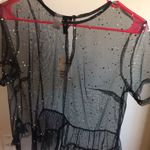 H&M Star Sequin Mesh Top   Photo 0