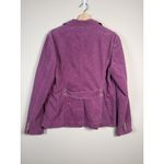 Lands' End  Women’s Corduroy‎ Blazer Size 12 Purple Fuschia Jacket Pockets Casual Photo 2