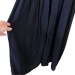 Lavender Field Long Black Kimono Open Front Cover Up Black Photo 3