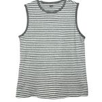 Duluth Trading Tank Top Women’s Size M Gray Striped Casual Sleeveless Minimalist Size M Photo 1