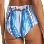 Lemlem NEW  Eshal Striped High Waist Bikini Bottom Blue XS Photo 0