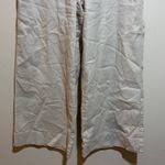 Evereve Joelle Linen Blend Cropped Wide Leg Cream Pants Button Fly Size 25 Photo 7