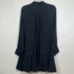 J.Crew Amelia Popover Shirt Dress Drapey Viscose Twill in Black Size Small Photo 6