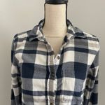 American Eagle Boyfriend Fit Plaid Flannel Shirt sz XS Preppy Lumberjane Granola Photo 1