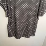 Alfani  Scoop Neck Blouse Gray White Geometric Photo 9