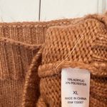 Hazel Moon Brown Embroidered Sweater Knit Crop Top‎ Size XL Tan Photo 5
