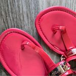 Coach  Coral Patent Leather Thong Sandals Womens 10 Catherine Gold Hardware Photo 6