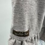 Matilda Jane  M gray ruffle hem sweatshirt hoodie casual neutral girly Photo 4