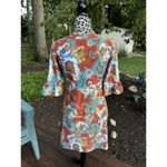 JUDE CONNALLY NANCY Sz XSmall Multicolor Paisley Print Bell Sleeve Stretch Dress Photo 4