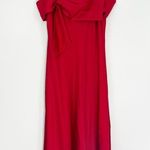 Anthropologie Hutch for Bow Front Slip MIDI Dress Cherry Red Size Medium Photo 0