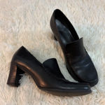 Franco Sarto  leather‎ Block Heel Loafers Black Shoes Women's Size 6.5M Euro 37 Photo 0
