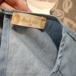 Altar'd State Altar’d State Blue Chambray Denim ruffle top Photo 2