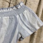 ASTR  The Label Carson Off-The-Shoulder Sky Blue Striped Top Photo 1