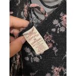 Faded Glory  Floral Sparkly Ruched Side 3/4 Sleeve Open Back Top Size 3X Photo 5