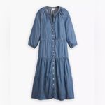 Levi's NWT Cecile Midi Dres Blue Oversized XS Photo 3