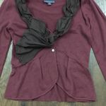 Modcloth Knitted Dove Maroon Cardigan Photo 2