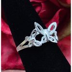None Cute Silver Tone Butterfly Ring Size 7 Novelty Jewelry Photo 2