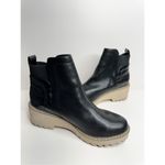Dolce Vita Wedge Boots Womens Size 8 Black Lug Sole Chelsea Pull On Booties Black Photo 8