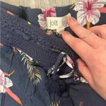 Jolt Navy Floral High Waist Women's Shorts Photo 3