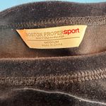 Boston Proper  Sport Black Scoop Neck Velour Sweatshirt Shirt Size Medium Photo 2