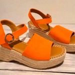 Espadrille Sandals, Size 9 1/2 Orange Photo 1
