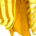 The Limited Yellow Strapless Crinkle Sheer Stripe Pleated Dress 6 Girly Flowy HOCO Pageant Photo 7