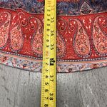 Miss Me Womens Sleeveless Boho Maxi Dress Red Blue Paisley Lace Bodice Size Med Photo 7