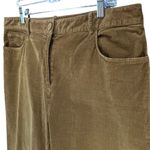 Theory Pants Womens 12 Tan Gold Corduroy Slim Straight High Rise Modern Classic Photo 1