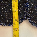 Oleg Cassini Black Tie Navy Beaded Whimsical Formal Evening Top Vintage Size 8 Photo 10