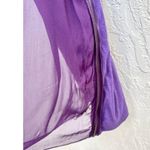 Lanvin Sleeveless Cotton Blend Scoop Neck Belt Midi Dress Purple Women's S / M Photo 7