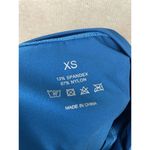 NVGTN  Criss Cross Crop Top Crossbody Tee Blue Womens Size XS Gym Workout Photo 3