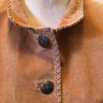 Carroll original wear leather tassel fringe western rodeo jacket coat Y2K M fall Tan Size M Photo 4