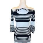 Lilly Pulitzer  Marlowe Dress Mini Textured Knit Striped Navy White Womens XXS Photo 2