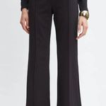 Elie Tahari  T-Tahari Flare Knit Pant Black Women's Cropped Size Medium Photo 4