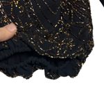 Vtg Jack Bryan Black Beaded Sleeve Midi Dress Sz L Evening Cocktail Shift Gown Size L Photo 3