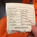 Women’s Orange Full Length Long Sleeve Dress Leg Slit Corset Back Size 14 *READ Photo 8