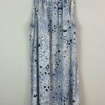 World Market | Blue Patterned Sleeveless Ruffle Bottom Midi Dress Size S/M NWT Photo 0