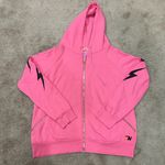 Aviator Nation  Hot Pink 4 Bolt Zip Hoodie XL EUC Photo 4