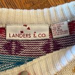 Vintage Landers Colorful Geometric Knit Sweater Vest M Size M Photo 1