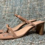 FARYL by Farylrobin Analisa Suede Heeled Sandals in Natural Tan Size 9 Photo 1